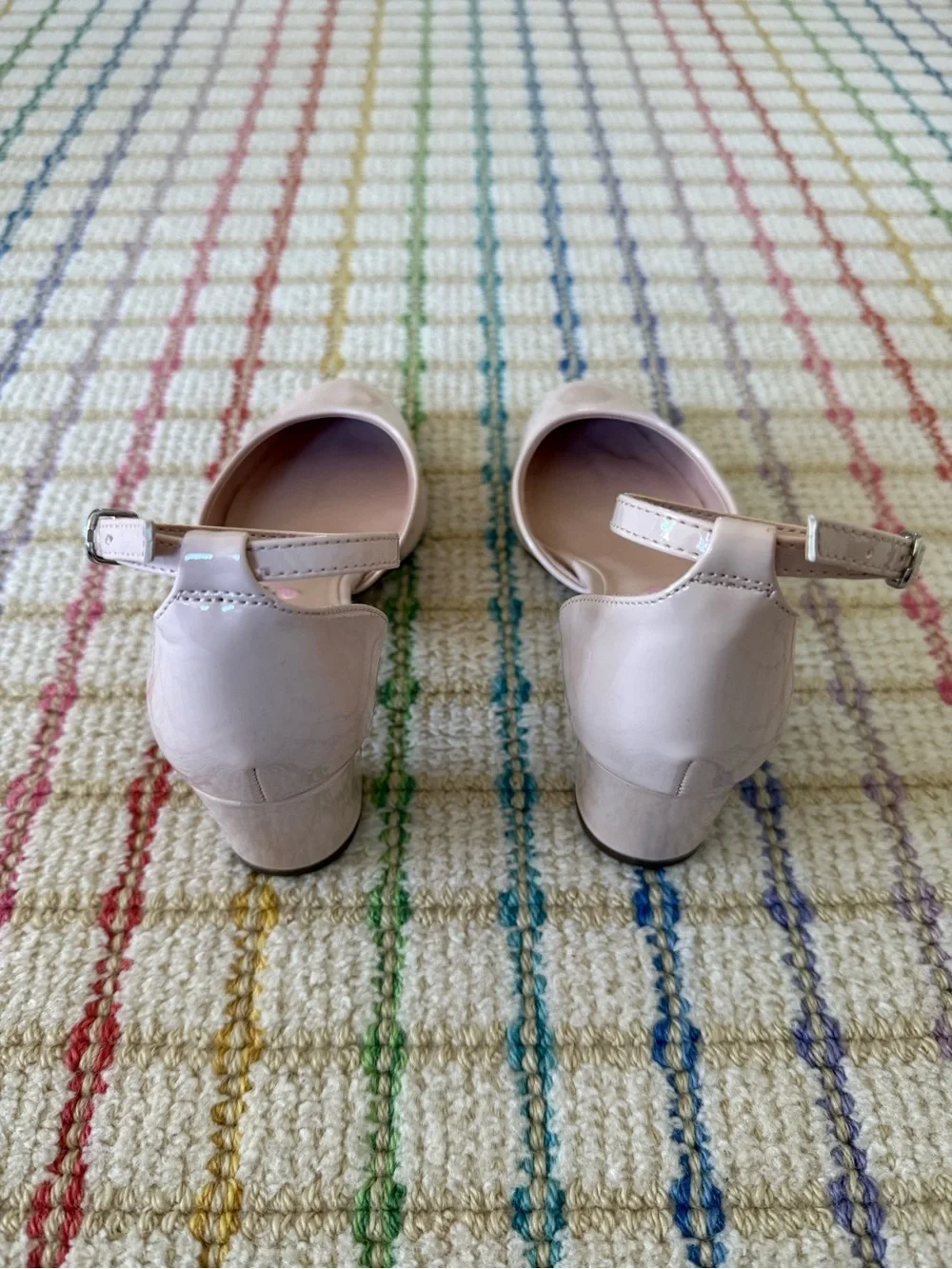 Steve Madden Kids Blush Patent Ankle-Strap Flats